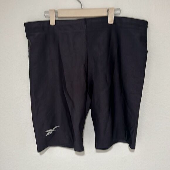 Vintage‎ 90's Reebok Mens Black Drawstring Athletic Cycling Shorts Size XL - Picture 1 of 5